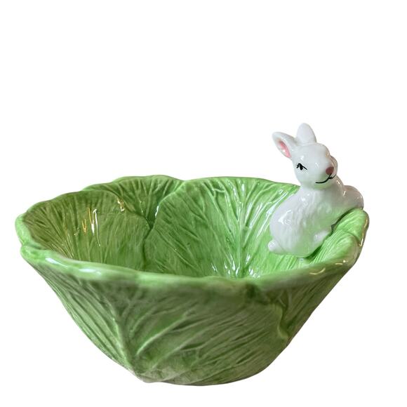 Arlington Designs Figural Bunny Cabbage Bowl 6.5in Spring Easter Decor New - Picture 7 of 16